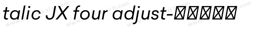 talic JX four adjust字体转换